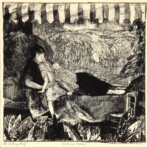 母と子、1916